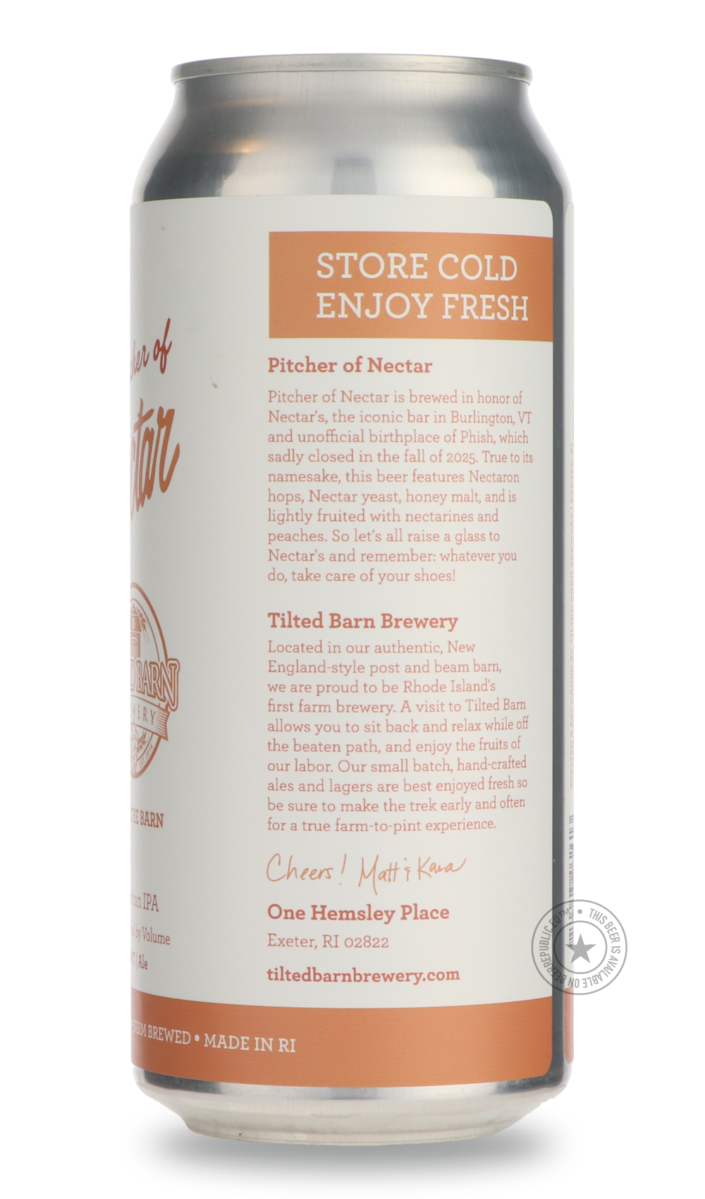 Tilted Barn- Pitcher of Nectar-IPA- Only @ Beer Republic - The best online beer store for American & Canadian craft beer - Buy beer online from the USA and Canada - Bier online kopen - Amerikaans bier kopen - Craft beer store - Craft beer kopen - Amerikanisch bier kaufen - Bier online kaufen - Acheter biere online - IPA - Stout - Porter - New England IPA - Hazy IPA - Imperial Stout - Barrel Aged - Barrel Aged Imperial Stout - Brown - Dark beer - Blond - Blonde - Pilsner - Lager - Wheat - Weizen - Amber - Ba