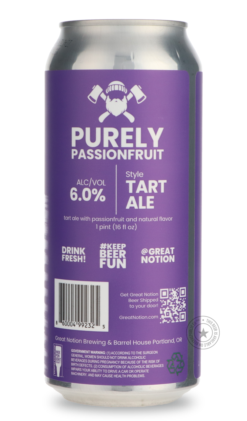 -Great Notion- Purely Passionfruit-Sour / Wild & Fruity- Only @ Beer Republic - The best online beer store for American & Canadian craft beer - Buy beer online from the USA and Canada - Bier online kopen - Amerikaans bier kopen - Craft beer store - Craft beer kopen - Amerikanisch bier kaufen - Bier online kaufen - Acheter biere online - IPA - Stout - Porter - New England IPA - Hazy IPA - Imperial Stout - Barrel Aged - Barrel Aged Imperial Stout - Brown - Dark beer - Blond - Blonde - Pilsner - Lager - Wheat 