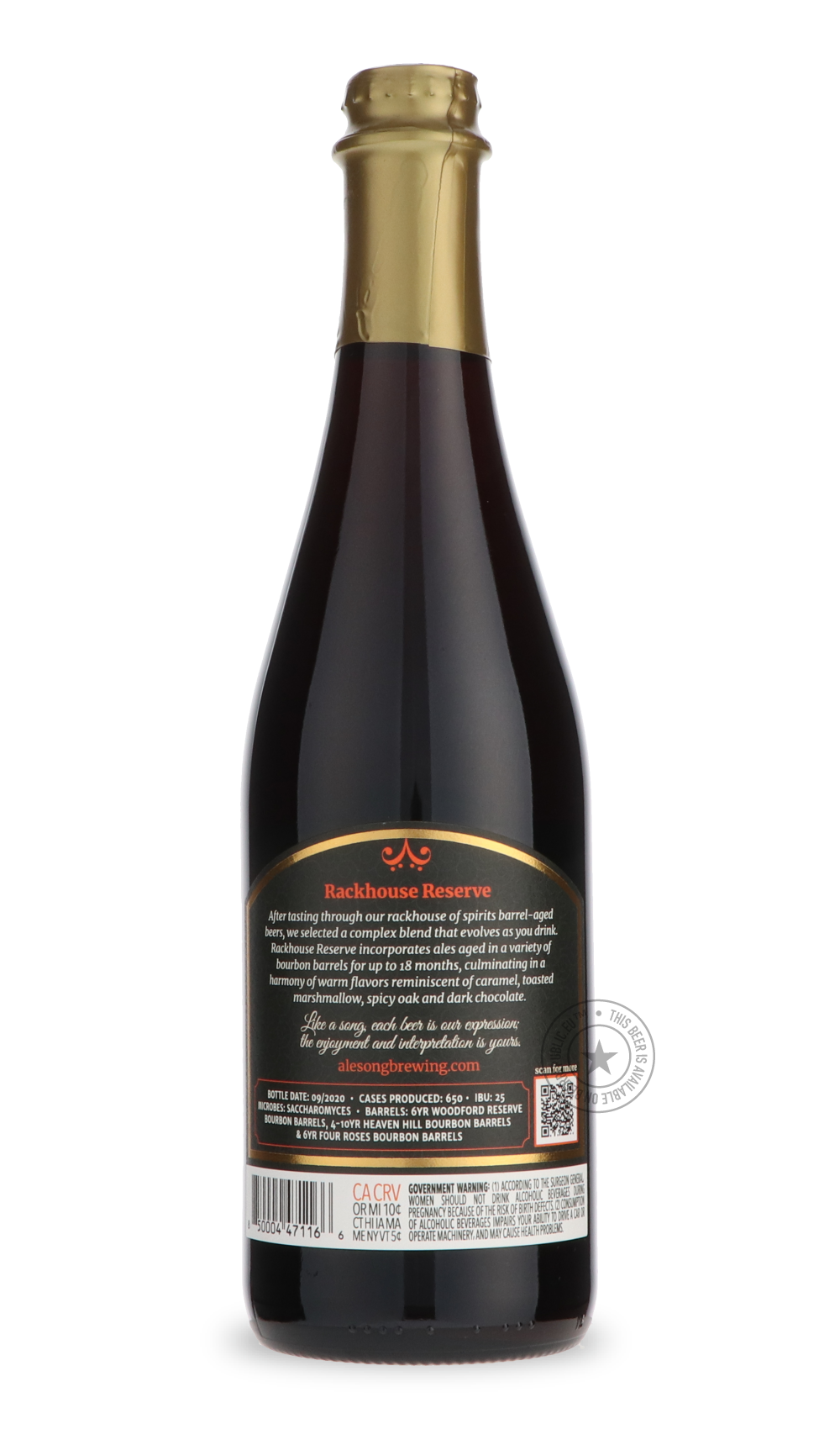 -Alesong- Rackhouse Reserve 2020-Brown & Dark- Only @ Beer Republic - The best online beer store for American & Canadian craft beer - Buy beer online from the USA and Canada - Bier online kopen - Amerikaans bier kopen - Craft beer store - Craft beer kopen - Amerikanisch bier kaufen - Bier online kaufen - Acheter biere online - IPA - Stout - Porter - New England IPA - Hazy IPA - Imperial Stout - Barrel Aged - Barrel Aged Imperial Stout - Brown - Dark beer - Blond - Blonde - Pilsner - Lager - Wheat - Weizen -