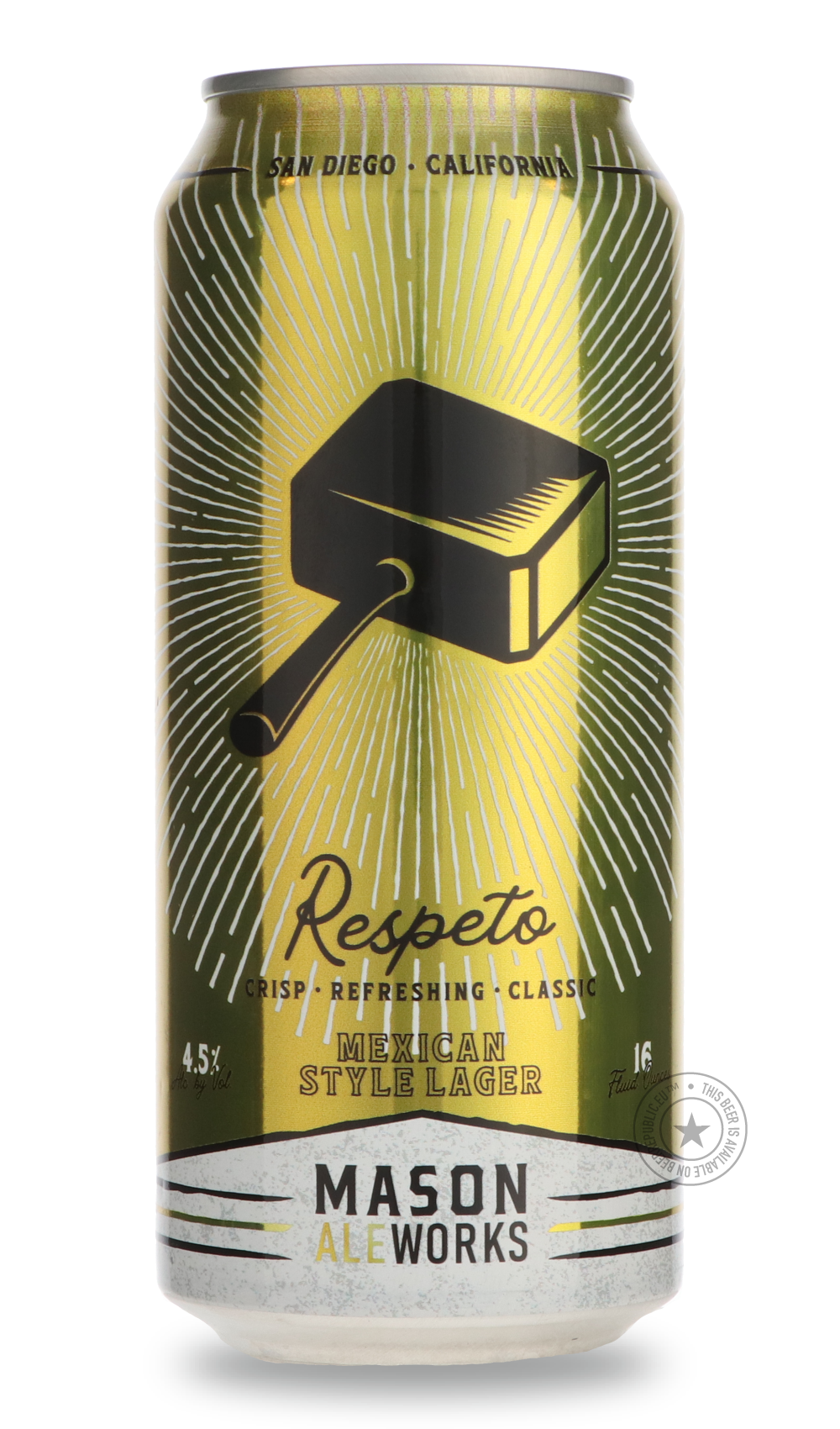 -Mason Ale Works- Respeto-Pale- Only @ Beer Republic - The best online beer store for American & Canadian craft beer - Buy beer online from the USA and Canada - Bier online kopen - Amerikaans bier kopen - Craft beer store - Craft beer kopen - Amerikanisch bier kaufen - Bier online kaufen - Acheter biere online - IPA - Stout - Porter - New England IPA - Hazy IPA - Imperial Stout - Barrel Aged - Barrel Aged Imperial Stout - Brown - Dark beer - Blond - Blonde - Pilsner - Lager - Wheat - Weizen - Amber - Barley