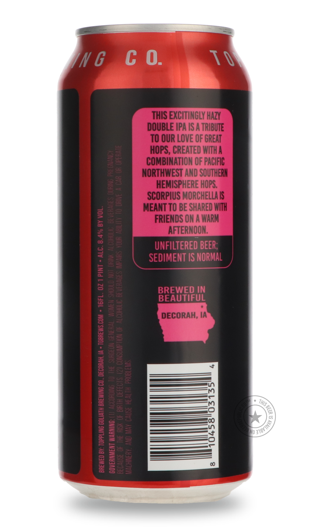 -Toppling Goliath- Scorpius Morchella-IPA- Only @ Beer Republic - The best online beer store for American & Canadian craft beer - Buy beer online from the USA and Canada - Bier online kopen - Amerikaans bier kopen - Craft beer store - Craft beer kopen - Amerikanisch bier kaufen - Bier online kaufen - Acheter biere online - IPA - Stout - Porter - New England IPA - Hazy IPA - Imperial Stout - Barrel Aged - Barrel Aged Imperial Stout - Brown - Dark beer - Blond - Blonde - Pilsner - Lager - Wheat - Weizen - Amb