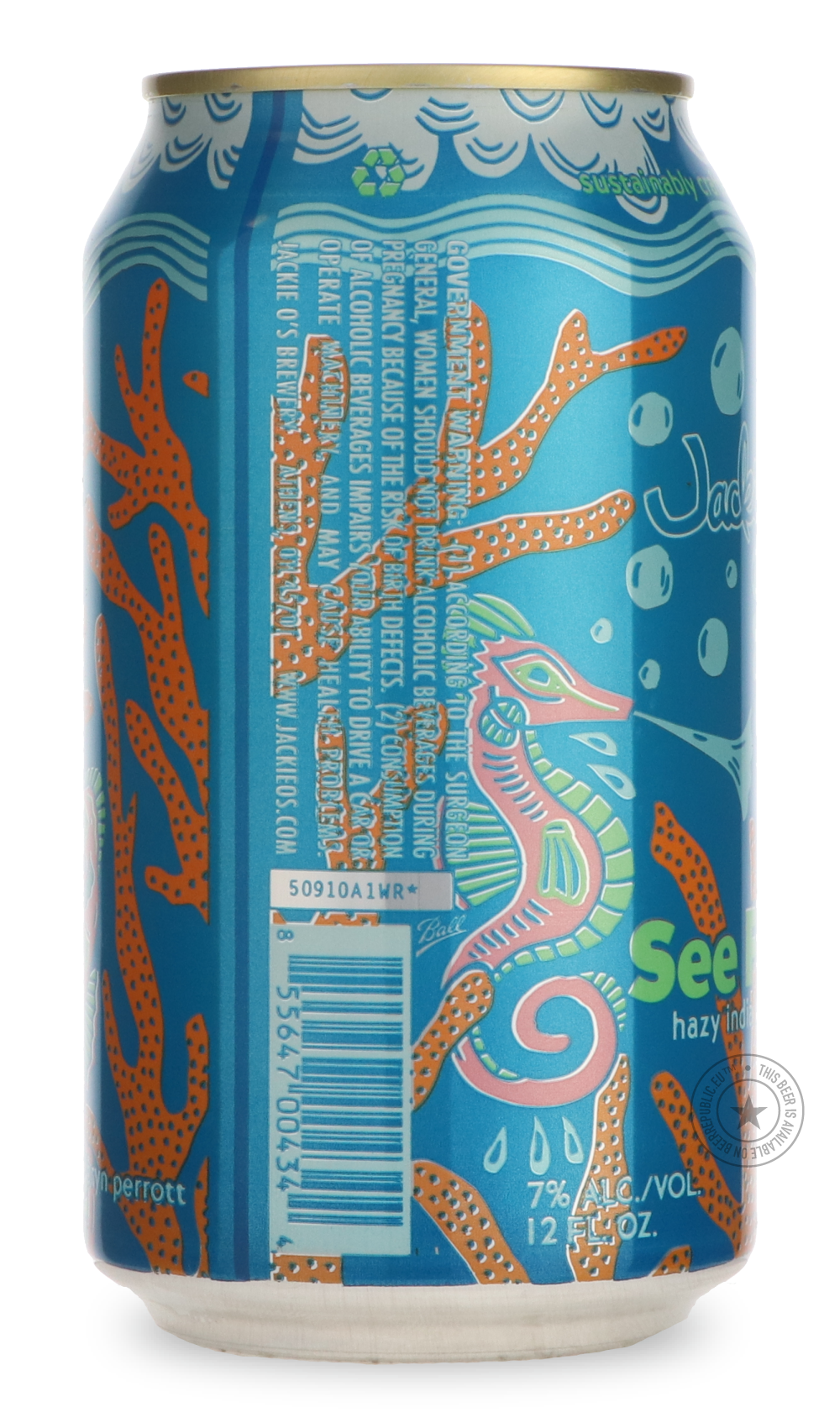 Jackie O's- See Foam-IPA- Only @ Beer Republic - The best online beer store for American & Canadian craft beer - Buy beer online from the USA and Canada - Bier online kopen - Amerikaans bier kopen - Craft beer store - Craft beer kopen - Amerikanisch bier kaufen - Bier online kaufen - Acheter biere online - IPA - Stout - Porter - New England IPA - Hazy IPA - Imperial Stout - Barrel Aged - Barrel Aged Imperial Stout - Brown - Dark beer - Blond - Blonde - Pilsner - Lager - Wheat - Weizen - Amber - Barley Wine 