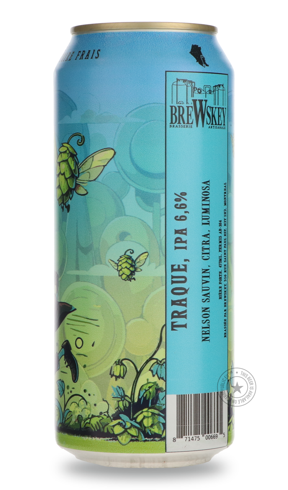 Brewskey- TRAQUE-IPA- Only @ Beer Republic - The best online beer store for American & Canadian craft beer - Buy beer online from the USA and Canada - Bier online kopen - Amerikaans bier kopen - Craft beer store - Craft beer kopen - Amerikanisch bier kaufen - Bier online kaufen - Acheter biere online - IPA - Stout - Porter - New England IPA - Hazy IPA - Imperial Stout - Barrel Aged - Barrel Aged Imperial Stout - Brown - Dark beer - Blond - Blonde - Pilsner - Lager - Wheat - Weizen - Amber - Barley Wine - Qu