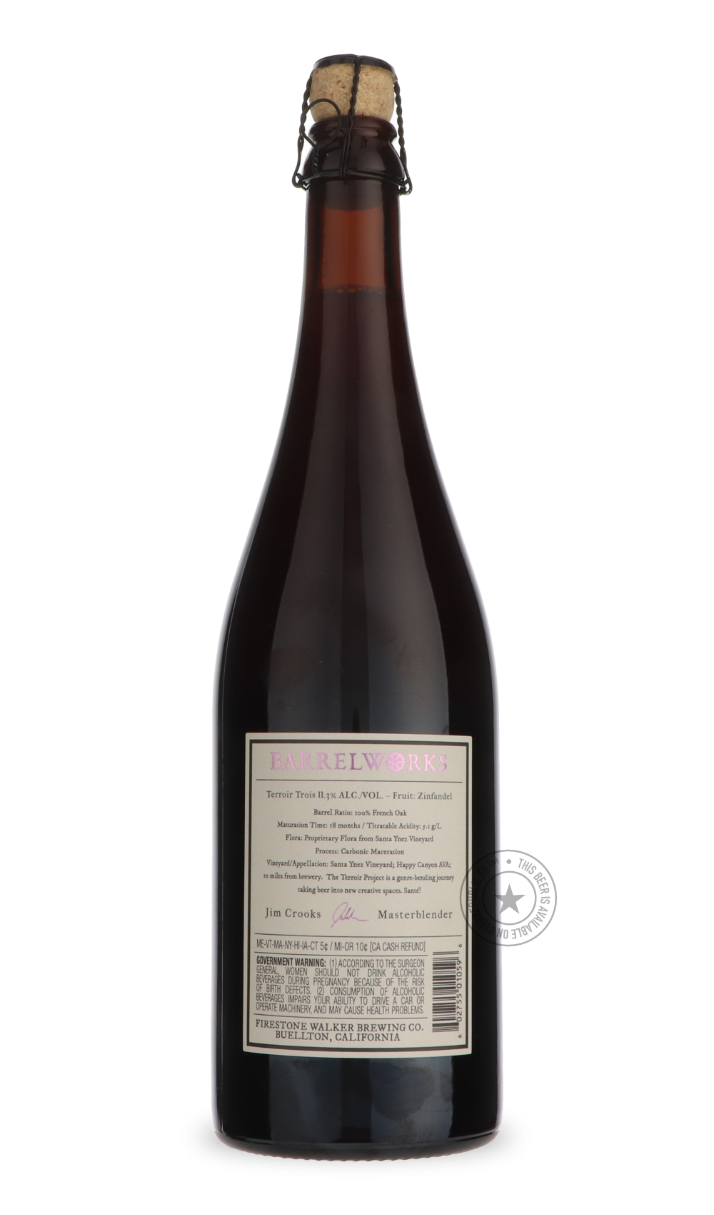 -Firestone Walker- Terroir Trois-Sour / Wild & Fruity- Only @ Beer Republic - The best online beer store for American & Canadian craft beer - Buy beer online from the USA and Canada - Bier online kopen - Amerikaans bier kopen - Craft beer store - Craft beer kopen - Amerikanisch bier kaufen - Bier online kaufen - Acheter biere online - IPA - Stout - Porter - New England IPA - Hazy IPA - Imperial Stout - Barrel Aged - Barrel Aged Imperial Stout - Brown - Dark beer - Blond - Blonde - Pilsner - Lager - Wheat - 