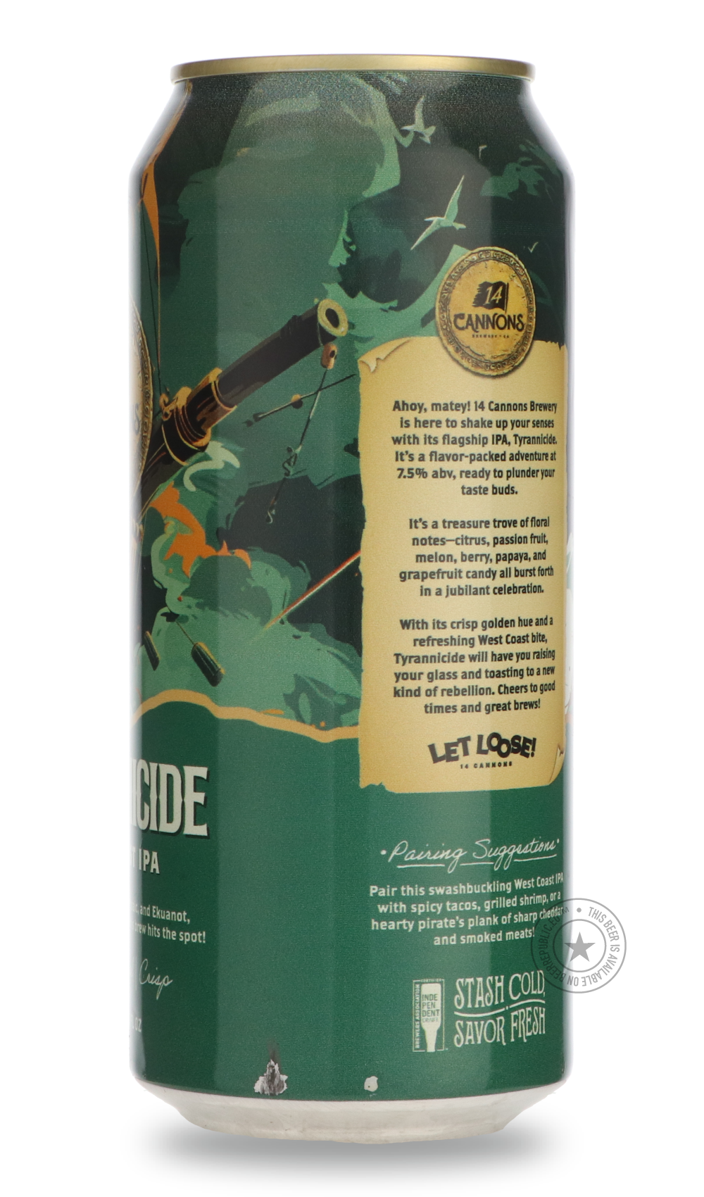 -14 Cannons- Tyrannicide-IPA- Only @ Beer Republic - The best online beer store for American & Canadian craft beer - Buy beer online from the USA and Canada - Bier online kopen - Amerikaans bier kopen - Craft beer store - Craft beer kopen - Amerikanisch bier kaufen - Bier online kaufen - Acheter biere online - IPA - Stout - Porter - New England IPA - Hazy IPA - Imperial Stout - Barrel Aged - Barrel Aged Imperial Stout - Brown - Dark beer - Blond - Blonde - Pilsner - Lager - Wheat - Weizen - Amber - Barley W