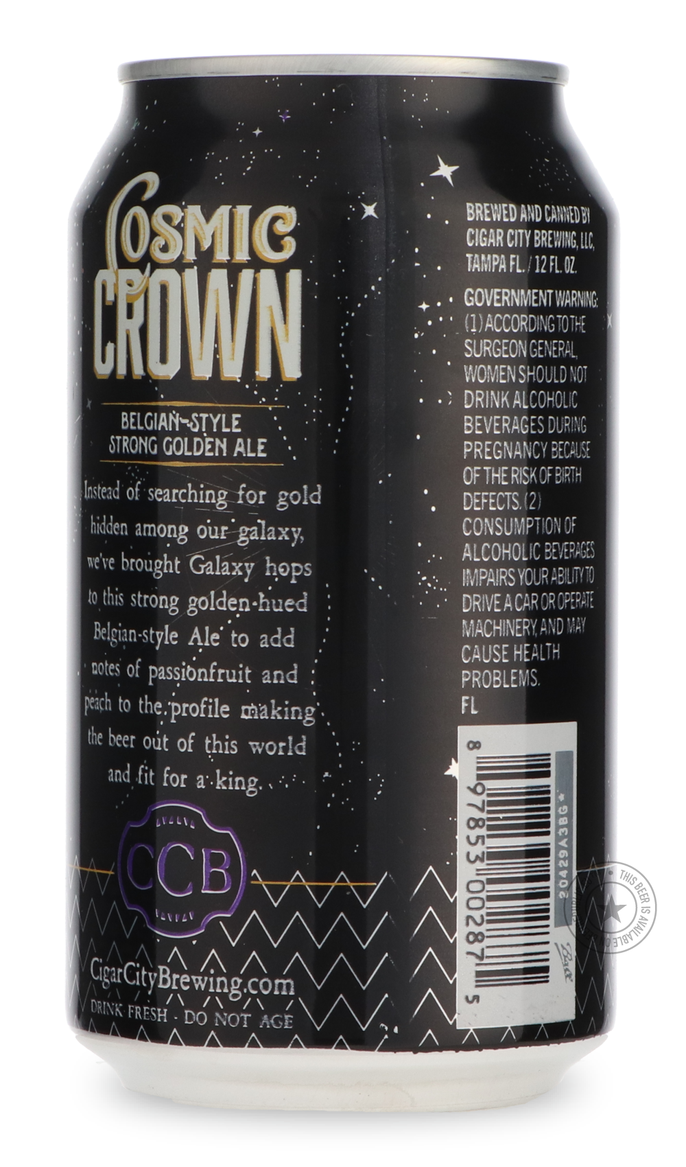 -Cigar City- Cosmic Crown-Pale- Only @ Beer Republic - The best online beer store for American & Canadian craft beer - Buy beer online from the USA and Canada - Bier online kopen - Amerikaans bier kopen - Craft beer store - Craft beer kopen - Amerikanisch bier kaufen - Bier online kaufen - Acheter biere online - IPA - Stout - Porter - New England IPA - Hazy IPA - Imperial Stout - Barrel Aged - Barrel Aged Imperial Stout - Brown - Dark beer - Blond - Blonde - Pilsner - Lager - Wheat - Weizen - Amber - Barley