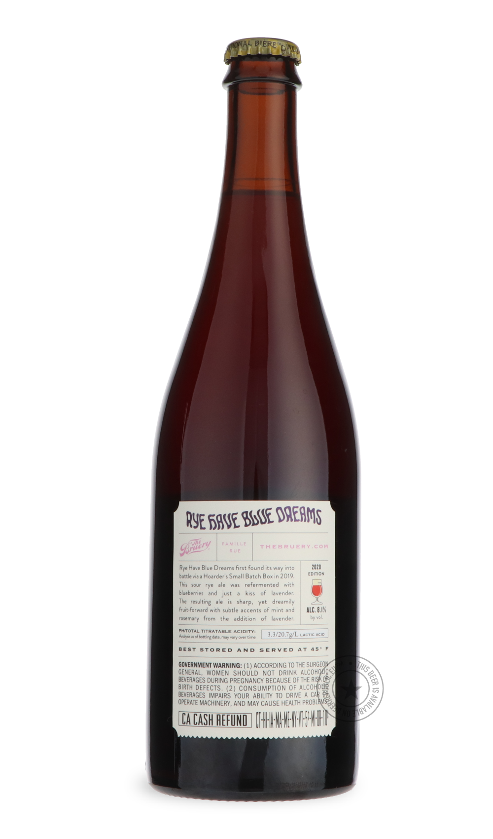 -The Bruery- Rye Have Blue Dreams-Sour / Wild & Fruity- Only @ Beer Republic - The best online beer store for American & Canadian craft beer - Buy beer online from the USA and Canada - Bier online kopen - Amerikaans bier kopen - Craft beer store - Craft beer kopen - Amerikanisch bier kaufen - Bier online kaufen - Acheter biere online - IPA - Stout - Porter - New England IPA - Hazy IPA - Imperial Stout - Barrel Aged - Barrel Aged Imperial Stout - Brown - Dark beer - Blond - Blonde - Pilsner - Lager - Wheat -