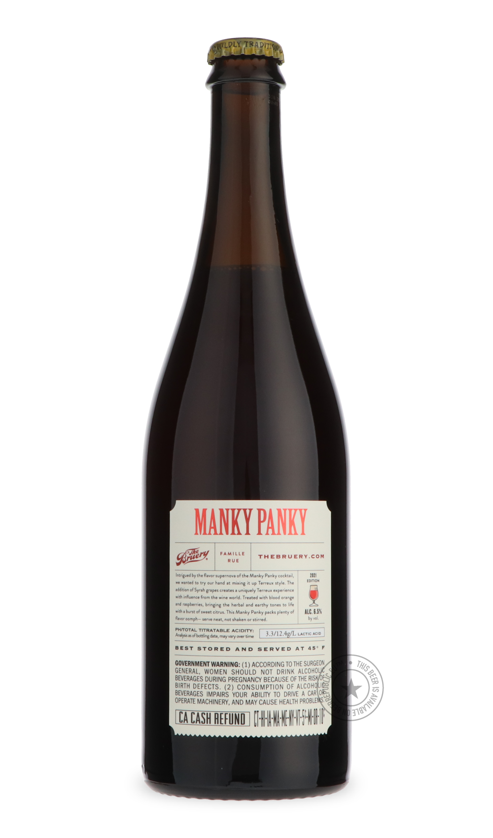 -The Bruery- Terreux Manky Panky-Sour / Wild & Fruity- Only @ Beer Republic - The best online beer store for American & Canadian craft beer - Buy beer online from the USA and Canada - Bier online kopen - Amerikaans bier kopen - Craft beer store - Craft beer kopen - Amerikanisch bier kaufen - Bier online kaufen - Acheter biere online - IPA - Stout - Porter - New England IPA - Hazy IPA - Imperial Stout - Barrel Aged - Barrel Aged Imperial Stout - Brown - Dark beer - Blond - Blonde - Pilsner - Lager - Wheat - 