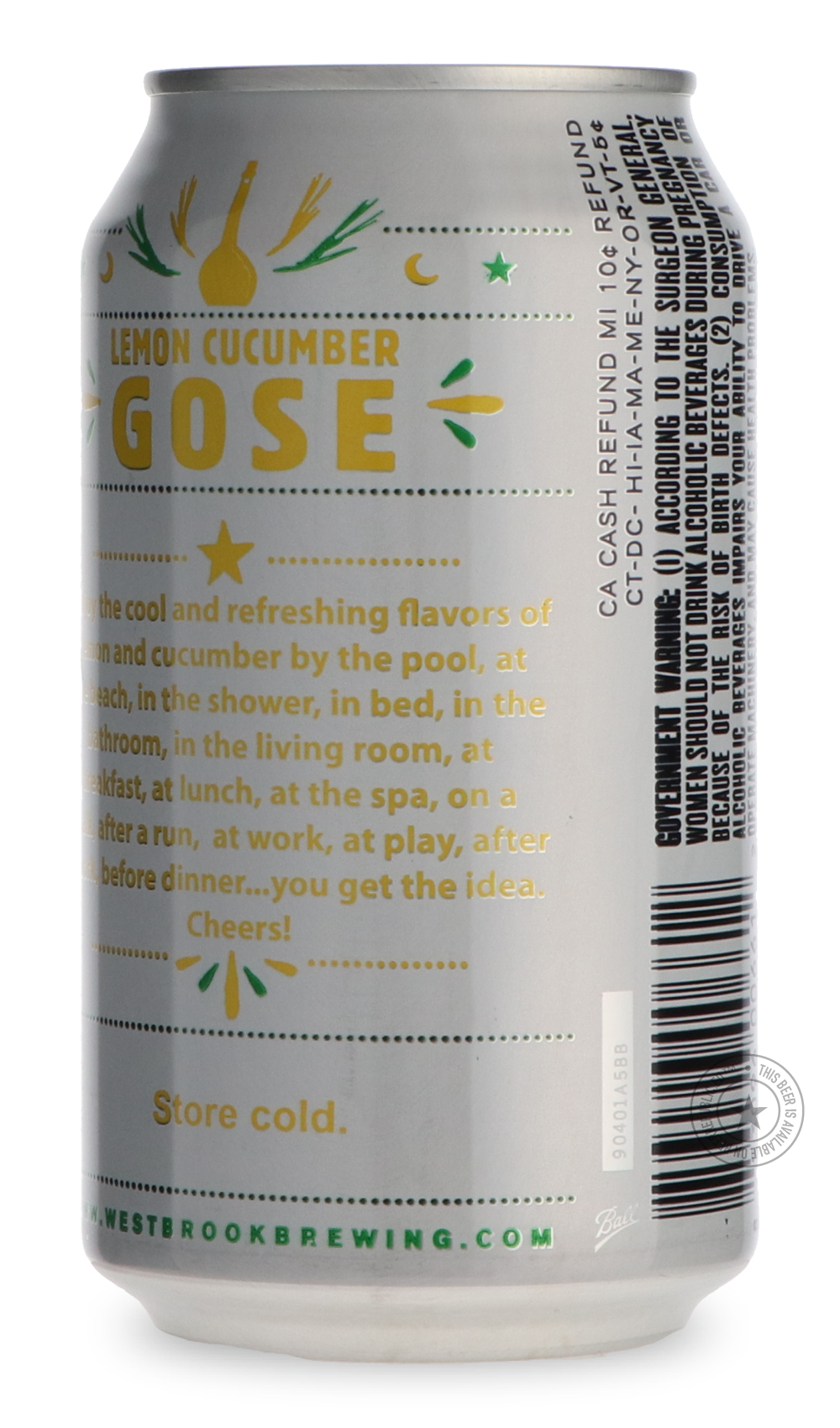 -Westbrook- Lemon Cucumber Gose-Sour / Wild & Fruity- Only @ Beer Republic - The best online beer store for American & Canadian craft beer - Buy beer online from the USA and Canada - Bier online kopen - Amerikaans bier kopen - Craft beer store - Craft beer kopen - Amerikanisch bier kaufen - Bier online kaufen - Acheter biere online - IPA - Stout - Porter - New England IPA - Hazy IPA - Imperial Stout - Barrel Aged - Barrel Aged Imperial Stout - Brown - Dark beer - Blond - Blonde - Pilsner - Lager - Wheat - W